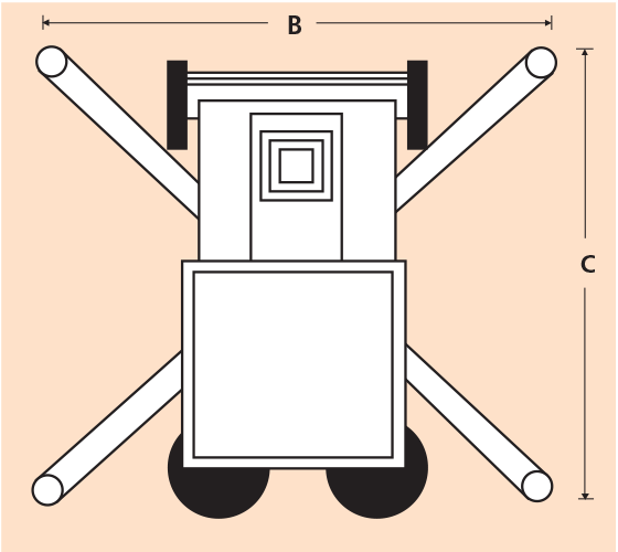 Snorkel UL25/UL32/UL40 Outrigger Footprint