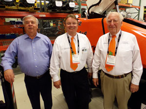 Don Ahern (centre) – the current owner of Snorkel, with Art Moore (right) – the original founder of Snorkel, and Al Havlin (left) a previous owner of Snorkel